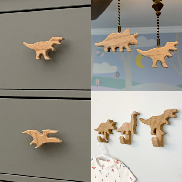 Dinosaur collection nursery hardware