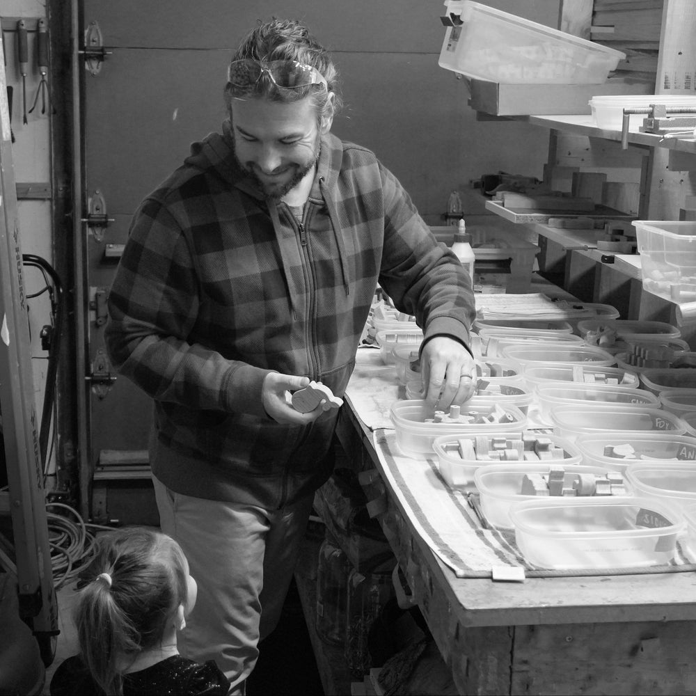 Scott in his woodshop