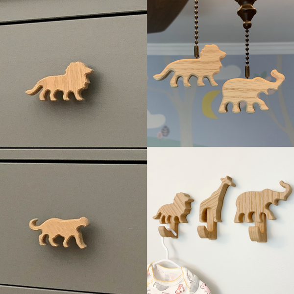 Safari collection nursery hardware