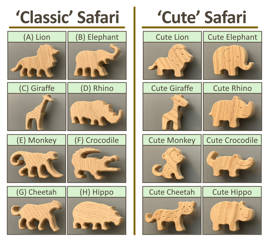 Safari Animal Dresser Knobs