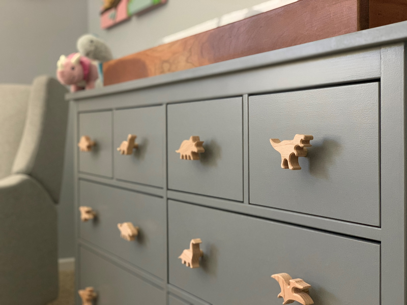 The detail that makes the dresser look custom and complete.