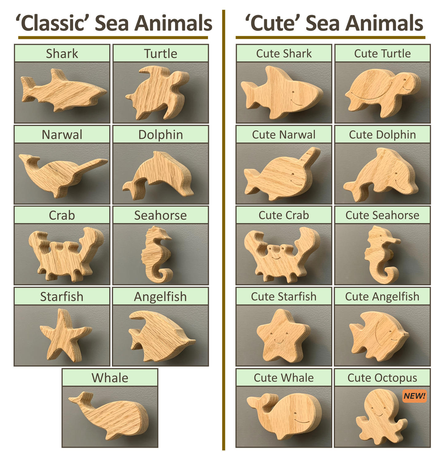 Sea Animal Dresser Knobs