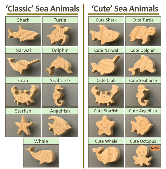 Sea Animal Dresser Knobs