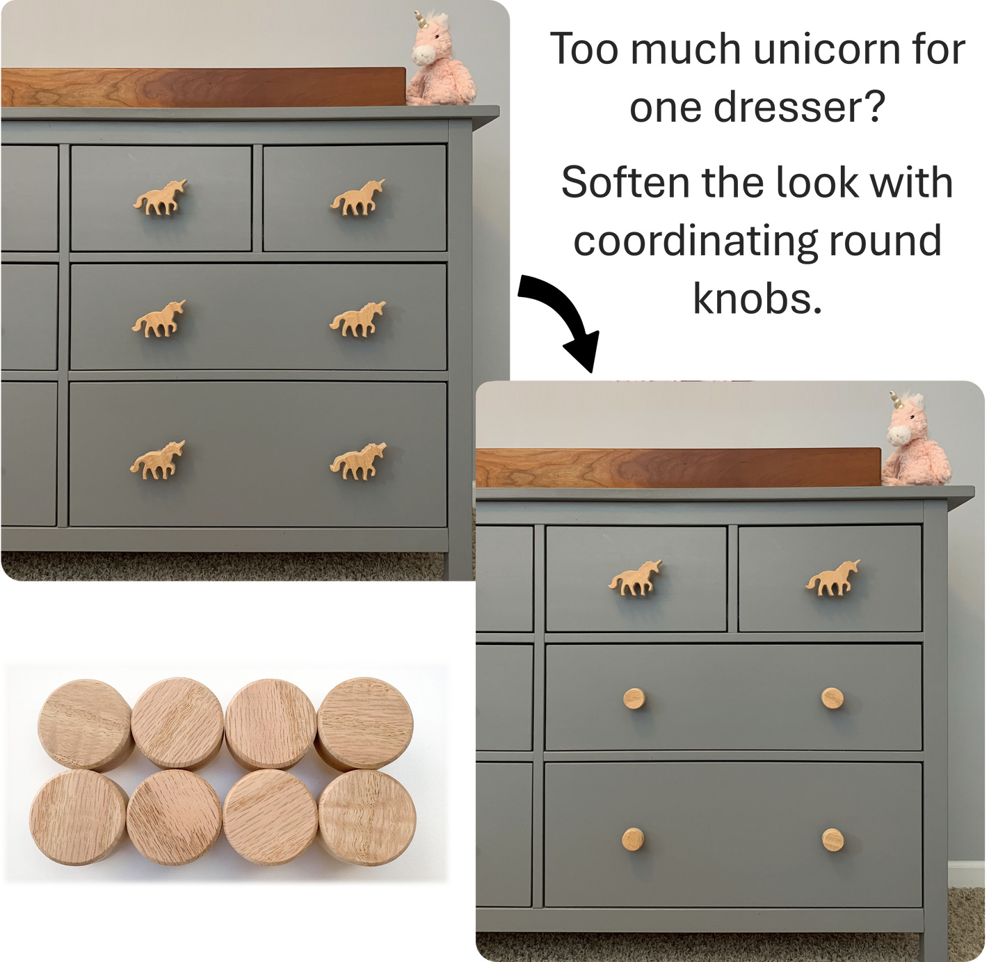 Unicorn Dresser Knobs