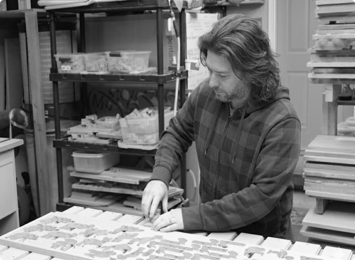 Scott's woodshop in Columbus, Ohio
